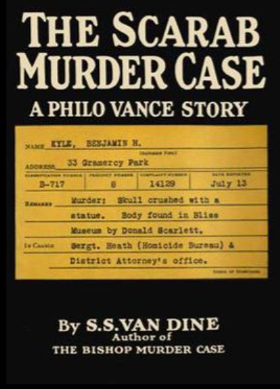 The Scarab Murder Case First print cover
