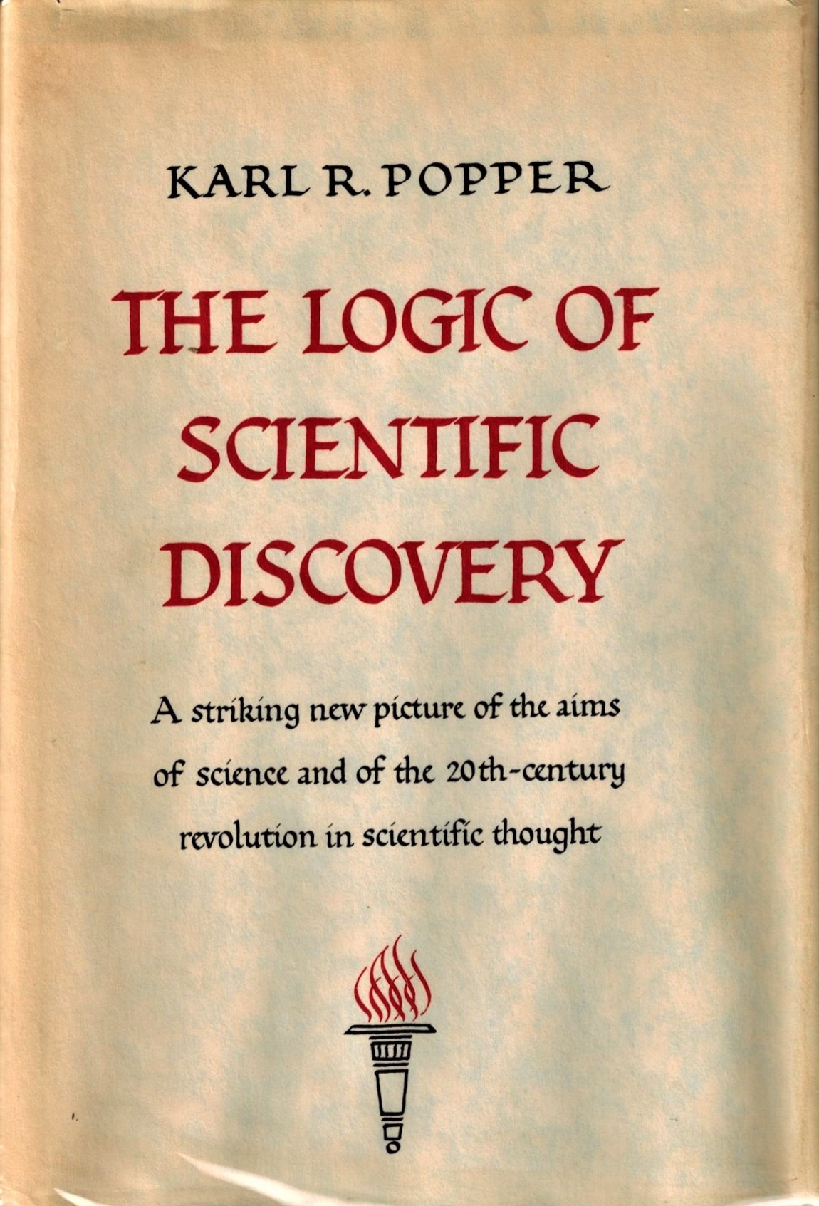 The Logic Of Scientific Discovery First US cover