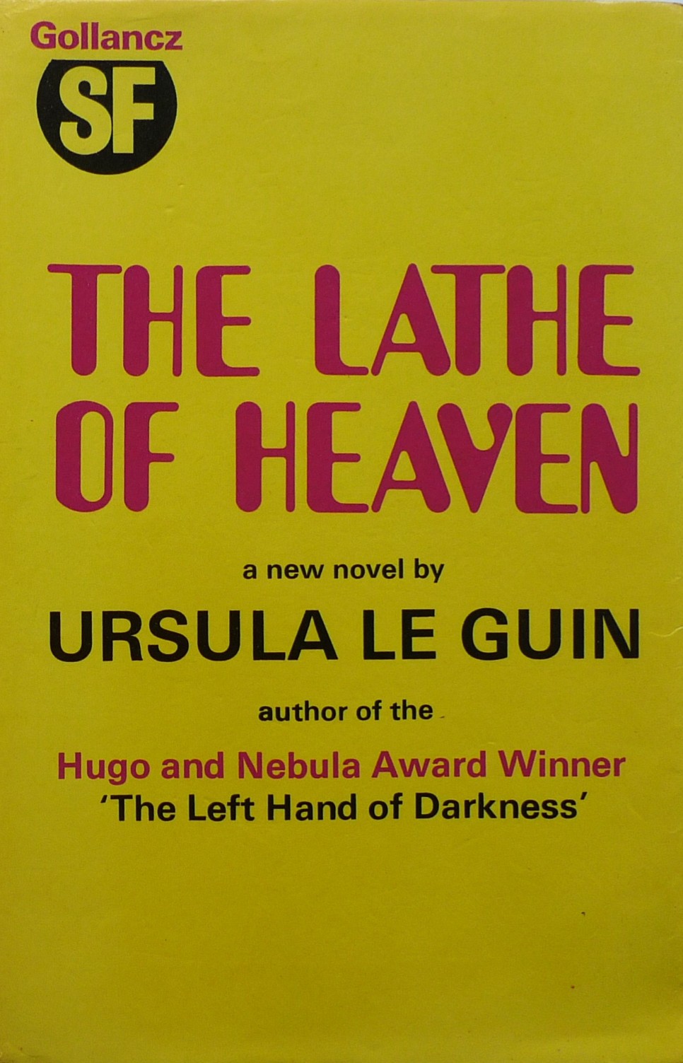 The Lathe Of Heaven First print cover