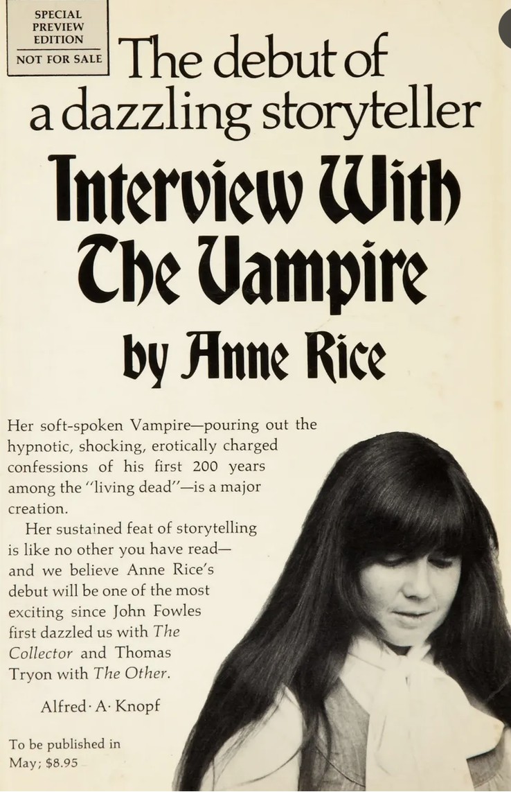 Interview With The Vampire First print cover