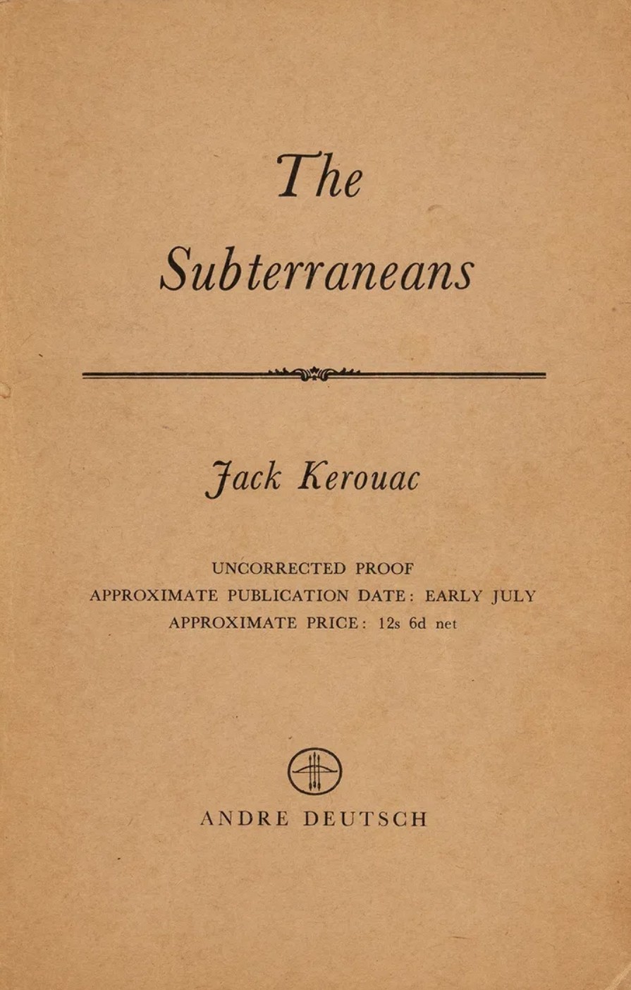 The Subterraneans First print cover