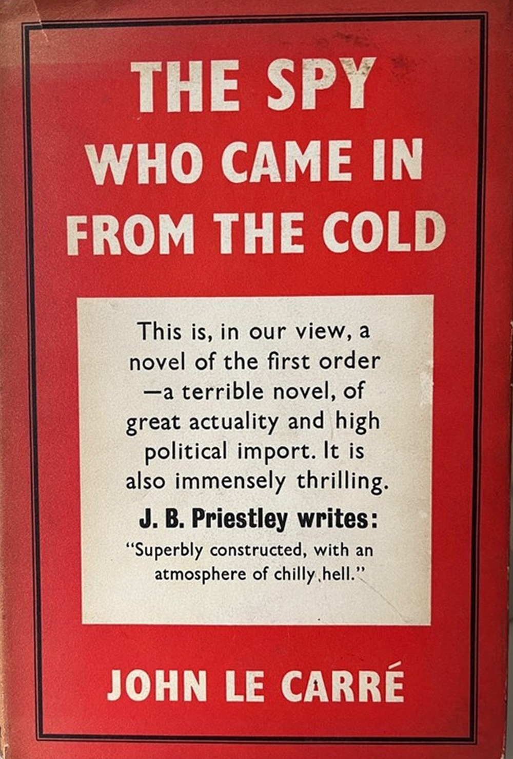 The Spy Who Came In From The Cold First print cover
