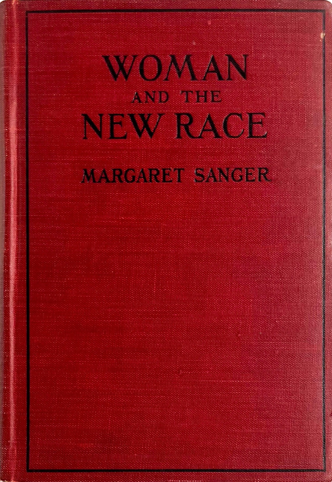 Woman And The New Race First edition, first printing cover