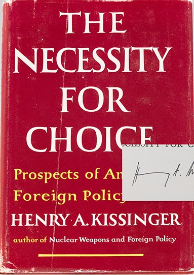 The Necessity For Choice First edition, first printing cover