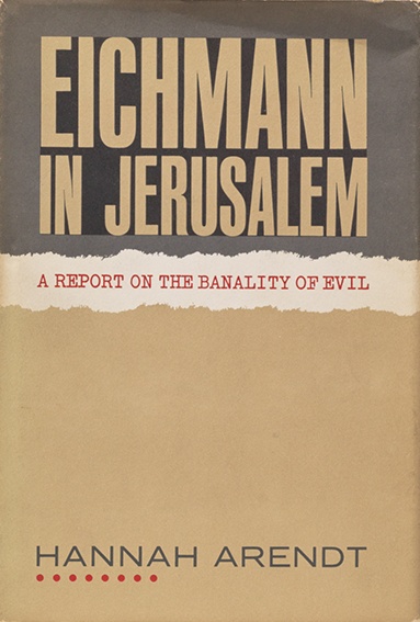 Eichmann in Jerusalem First edition, first printing cover