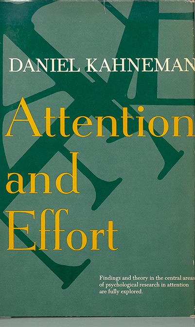 Attention and Effort first edition, first printing (Prentice-Hall, 1973) dust jacket