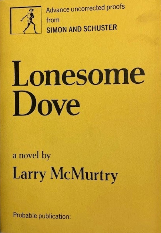Lonesome Dove First print cover