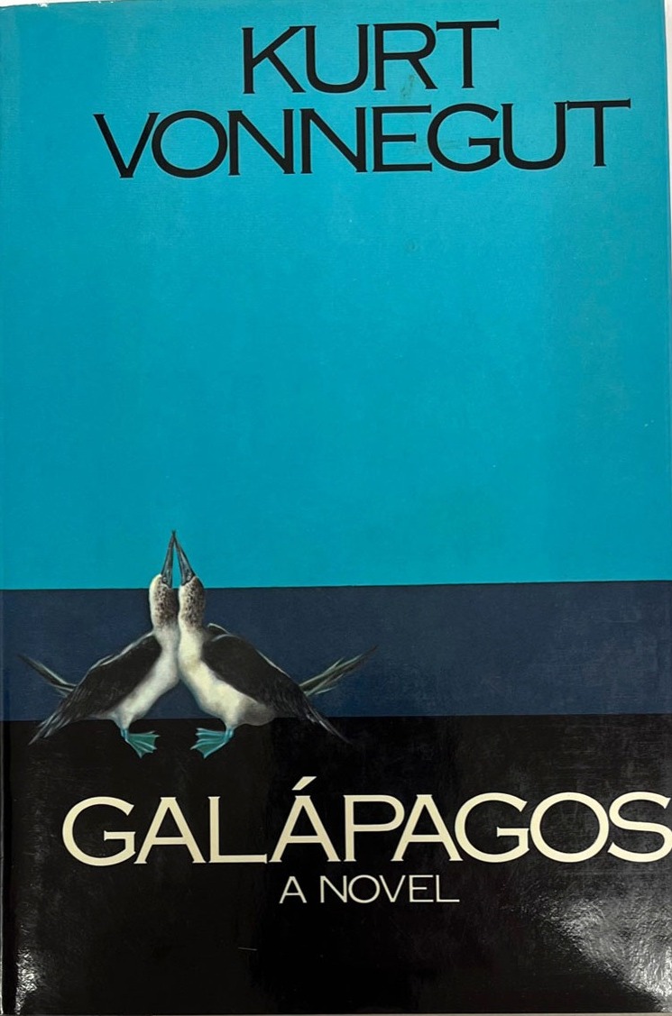 Galapagos first trade edition, first printing (Delacorte Press / Seymour Lawrence, 1985) dust jacket