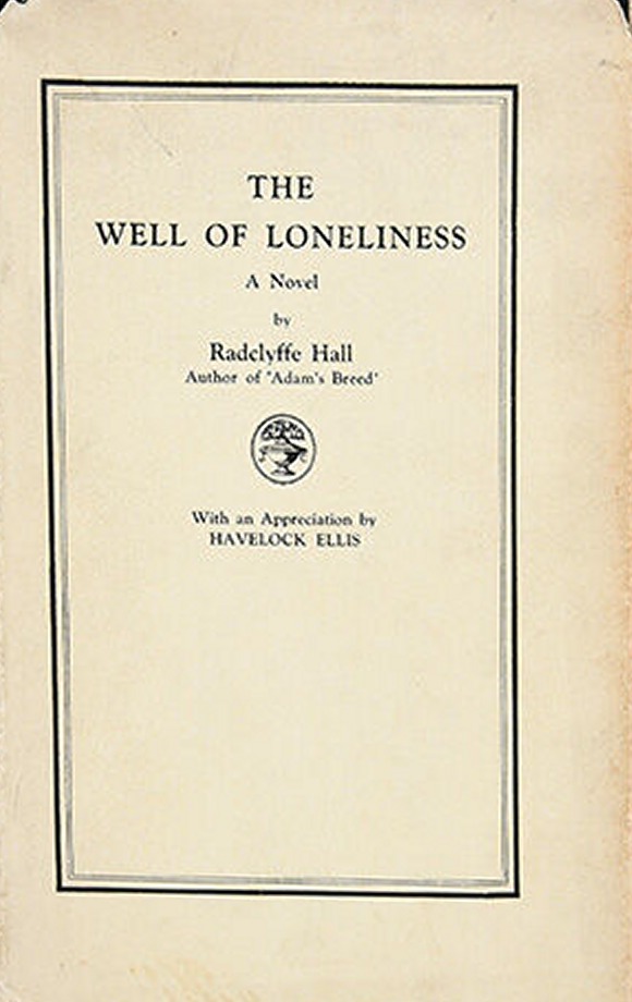 The Well of Loneliness first edition, first impression (Jonathan Cape, 1928) dust jacket