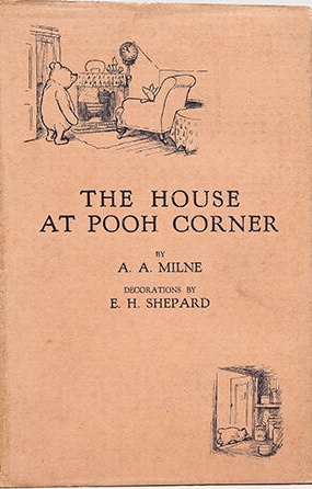 The House at Pooh Corner first UK edition, first impression (Methuen, 1928) dust jacket
