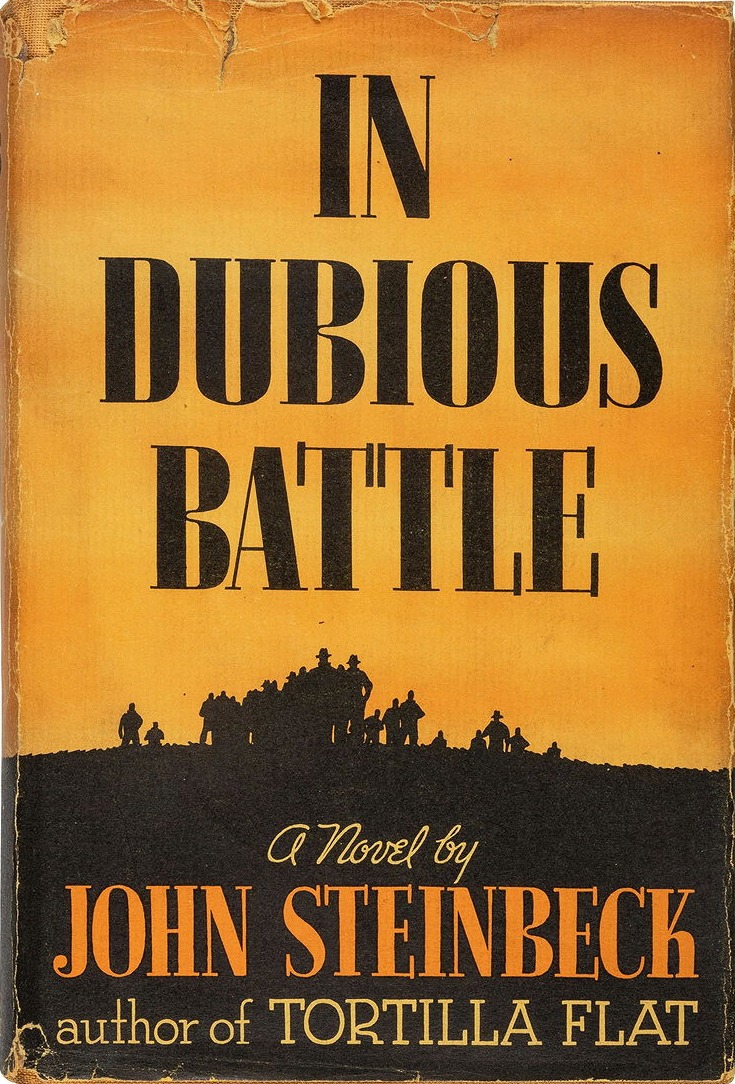 In Dubious Battle first edition, first printing (Covici-Friede, 1936) dust jacket