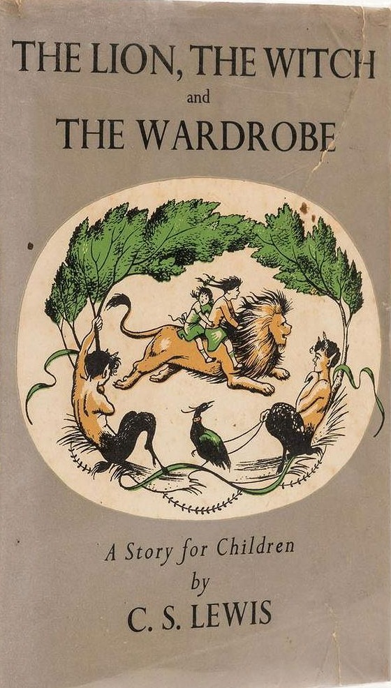 The Lion, the Witch and the Wardrobe first edition, first impression (Geoffrey Bles, 1950) dust jacket