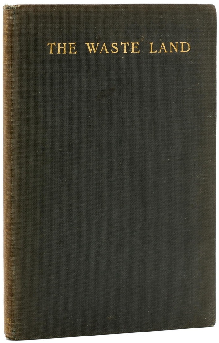 The Waste Land first edition, first impression (Boni and Liveright, 1922) dust jacket