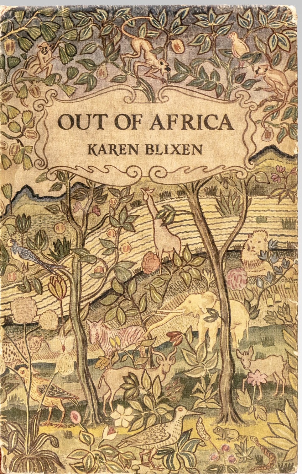 Out of Africa first UK edition, first impression (Putnam, 1937) dust jacket
